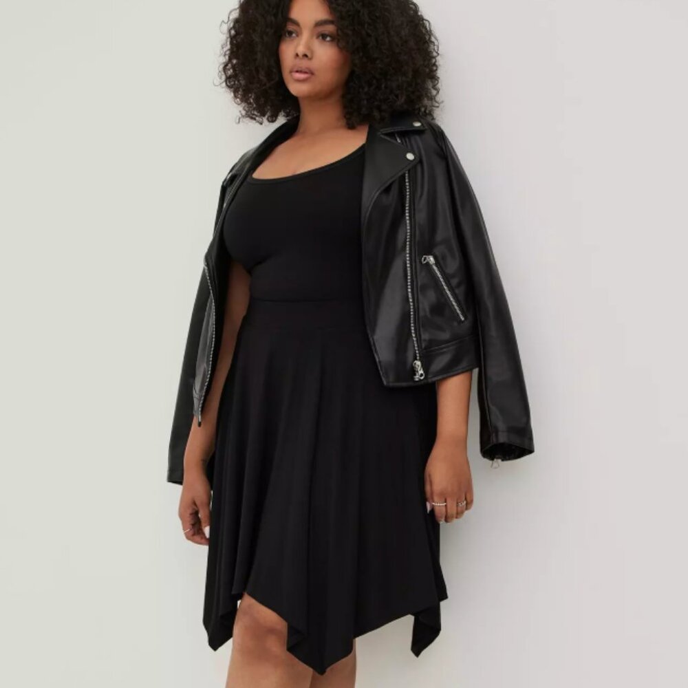 torrid Handerchief Mini Skirt in Super Soft Black